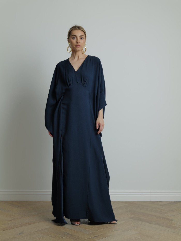 Caftan fluide bleu - Taller Marmo -Mademoiselle Pearl
