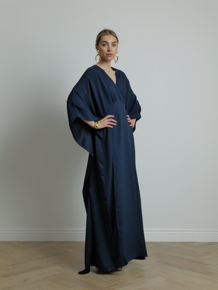 Caftan fluide bleu - Taller Marmo -Mademoiselle Pearl