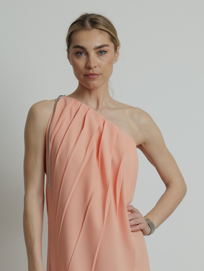 Robe longue rose saumon - Pontida - Max Mara - Mademoiselle Pearl