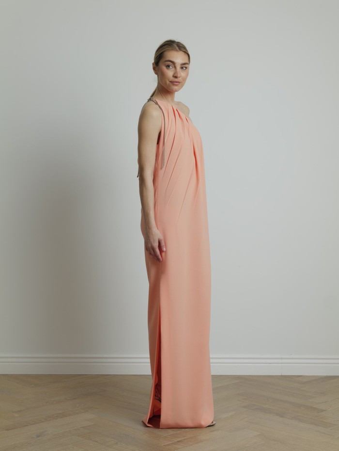 Robe longue rose saumon - Pontida - Max Mara - Mademoiselle Pearl