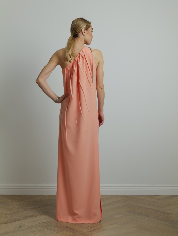 Robe longue rose saumon - Pontida - Max Mara - Mademoiselle Pearl