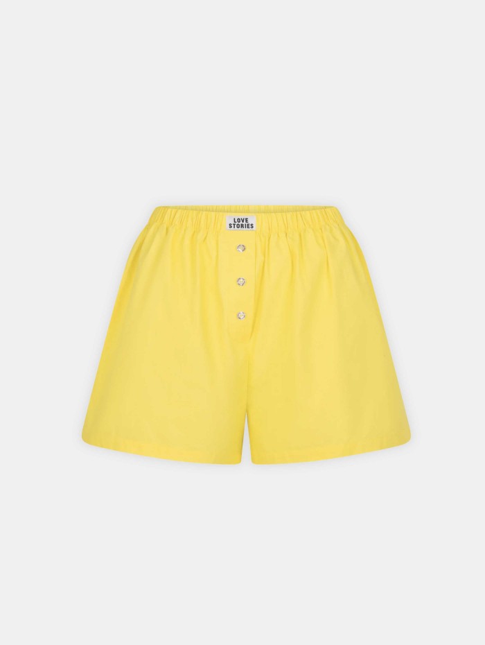 Short en coton jaune - James - Love Stories - Mademoiselle Pearl