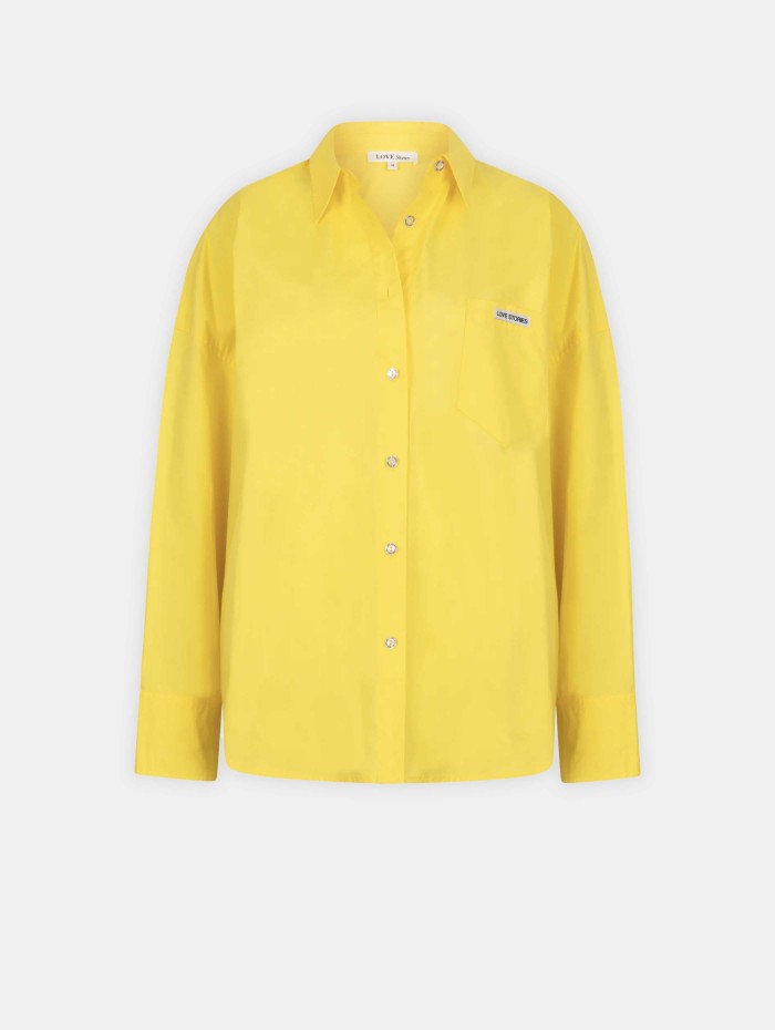 Chemise en coton jaune - Hailey - Love Stories - Mademoiselle Pearl