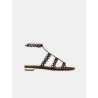 Sandales plates en daim marron- Aquazzura - Mademoiselle Pearl