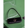 Sac lock baguette en cuir noir - Patou - Mademoiselle Pearl