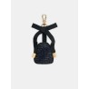 Porte-clés en raphia noir - Patou - Mademoiselle Pearl