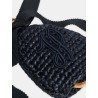 Porte-clés en raphia noir - Patou - Mademoiselle Pearl
