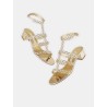 Sandales dorées à talon - Aquazzura - Mademoiselle Pearl