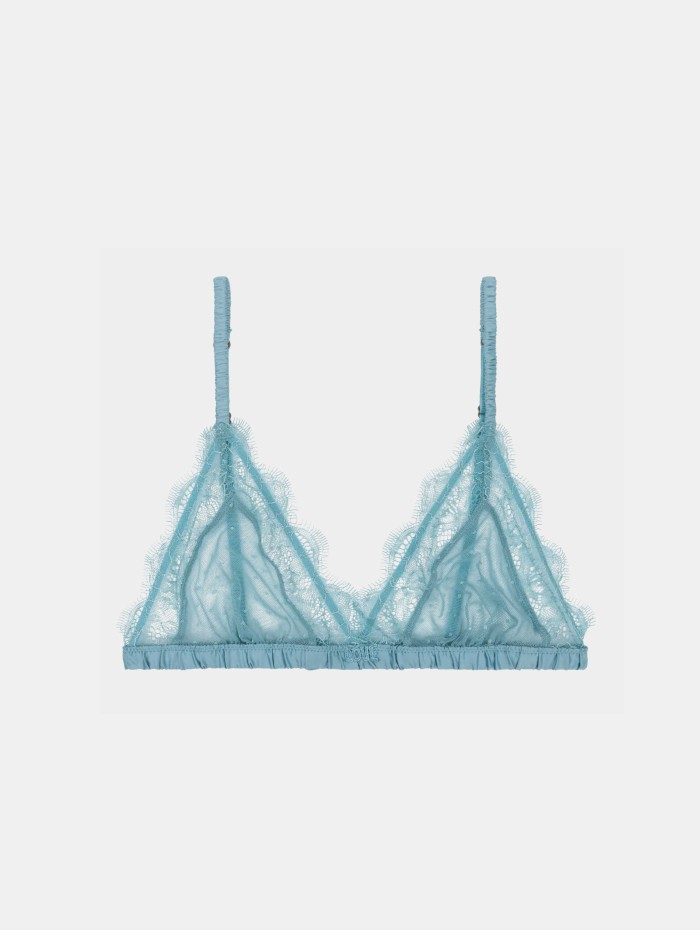 Bralette triangle turquoise - Love Lace - Love Stories - Mademoiselle Pearl