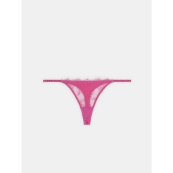 String Résille Dentelle Rose Foncé Taille XL - Basic One, Neuf Avec étiquettes