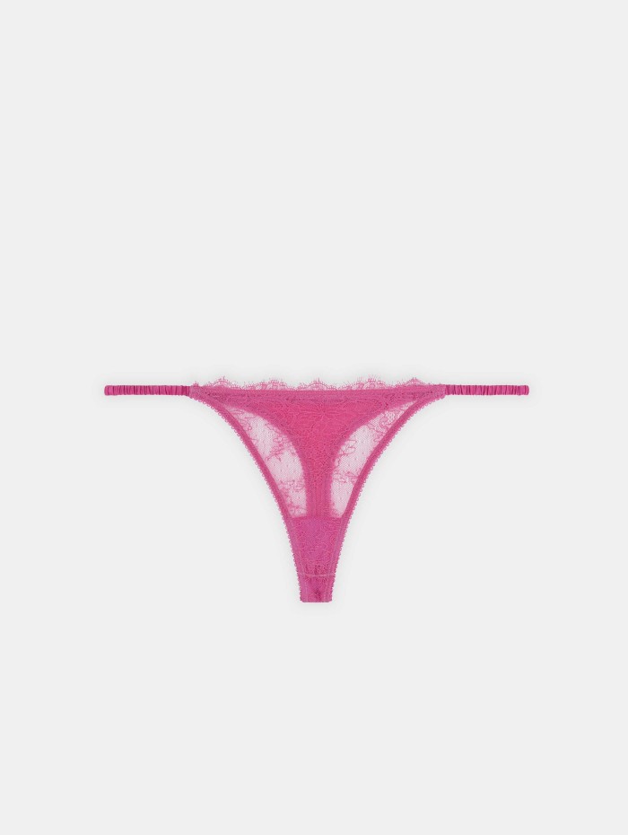 String en dentelle rose - Roomie - Love Stories - Mademoiselle Pearl