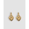 Boucles d'oreilles coeur dorées - Patou - Mademoiselle Pearl