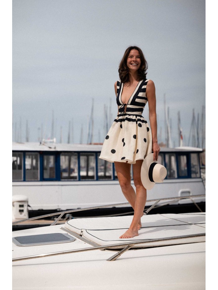 Robe courte à pois - Basilia - Raquel Diniz - Mademoiselle Pearl