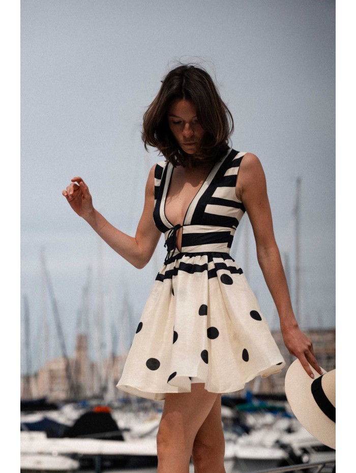 Robe courte à pois - Basilia - Raquel Diniz - Mademoiselle Pearl