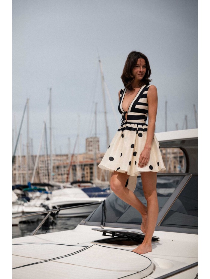 Robe courte à pois - Basilia - Raquel Diniz - Mademoiselle Pearl