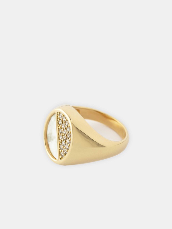 Chevalière Halo nacrée - Sigal - Mademoiselle Pearl