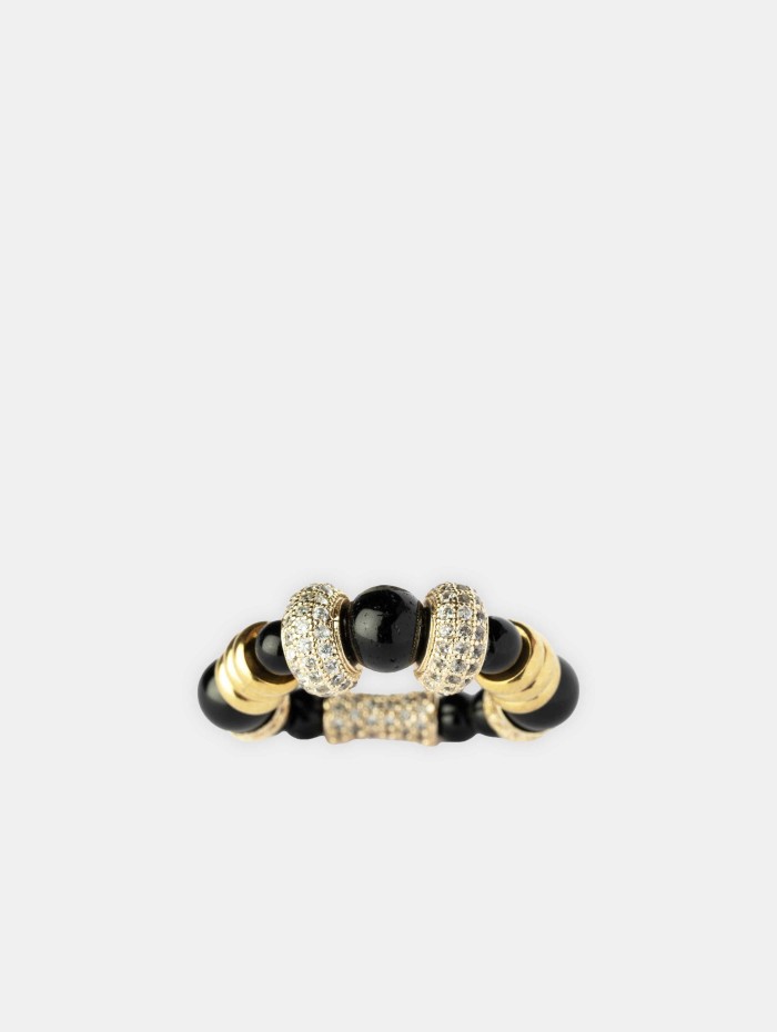 Bague Nefertiti noire - Sigal - Mademoiselle Pearl