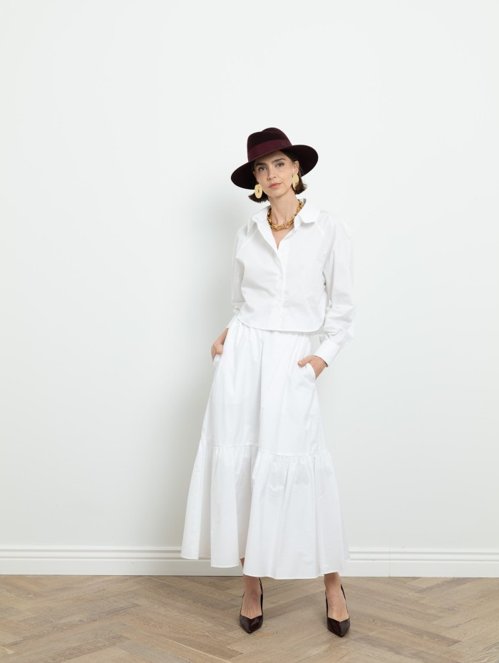 Jupe blanche longue - Patou - Mademoiselle Pearl