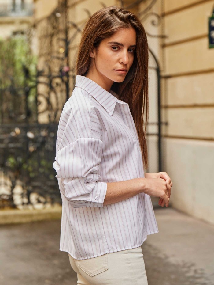 CHEMISE COURTE RAYE