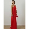 Robe longue en satin