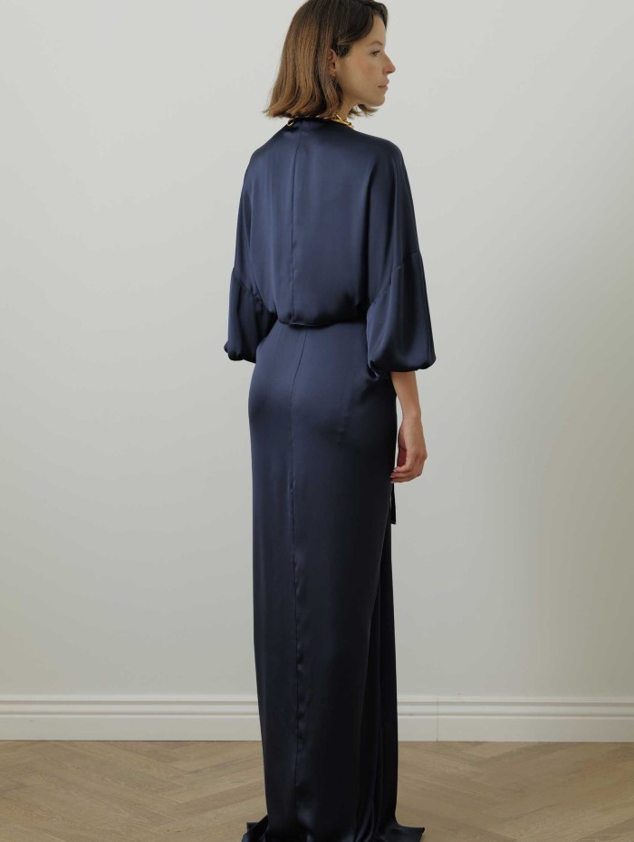 Robe longue kaftan navy - Maison Rabih Kayrouz - Mademoiselle Pearl