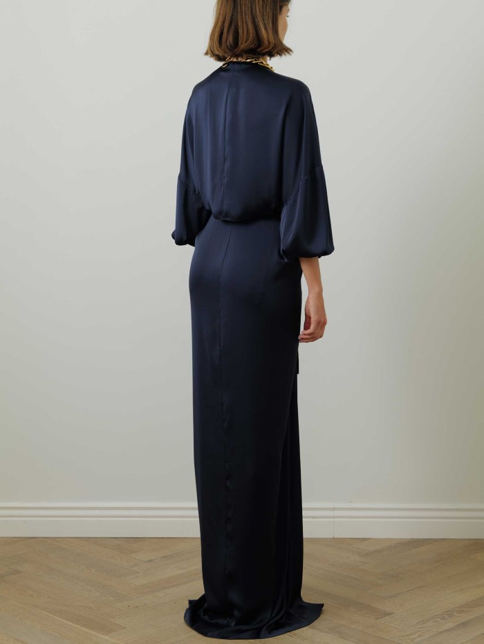 Robe longue kaftan navy - Maison Rabih Kayrouz - Mademoiselle Pearl