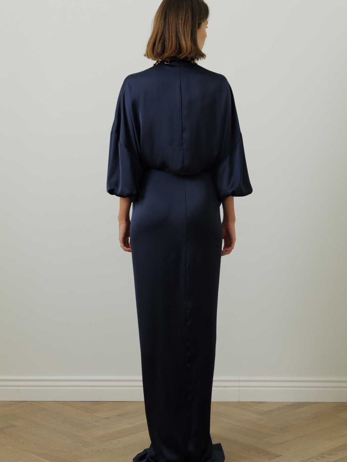 Robe longue kaftan navy - Maison Rabih Kayrouz - Mademoiselle Pearl