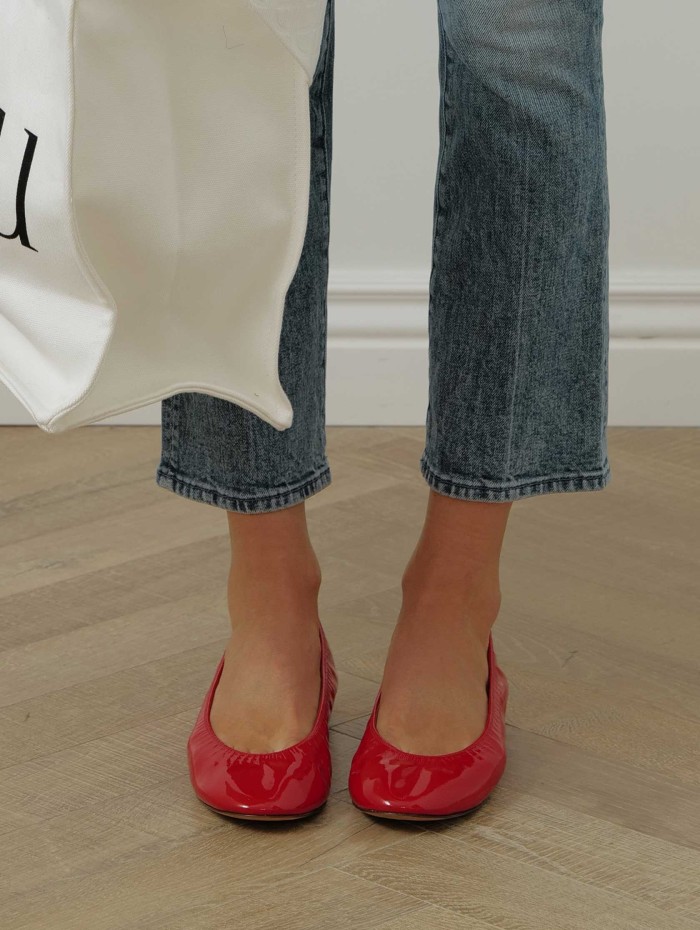 Mademoiselle Pearl - BALLERINES VERNIS ROUGE