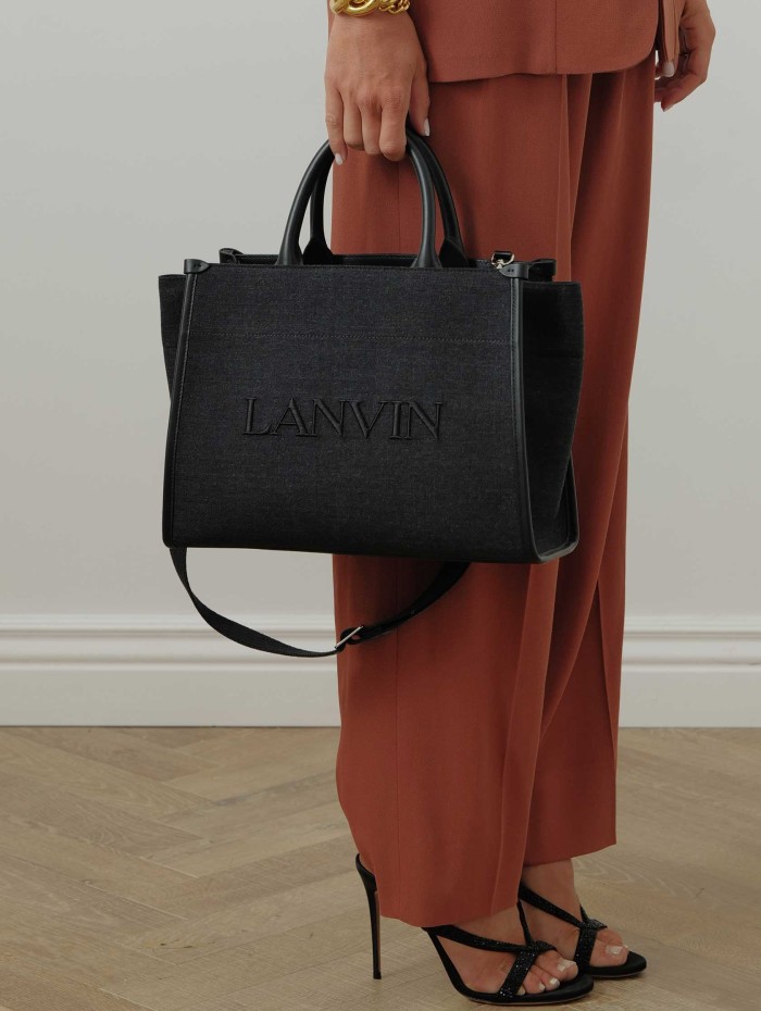 Sac cabas en toile - Noir - LANVIN - Sacs luxe - Mademoiselle Pearl