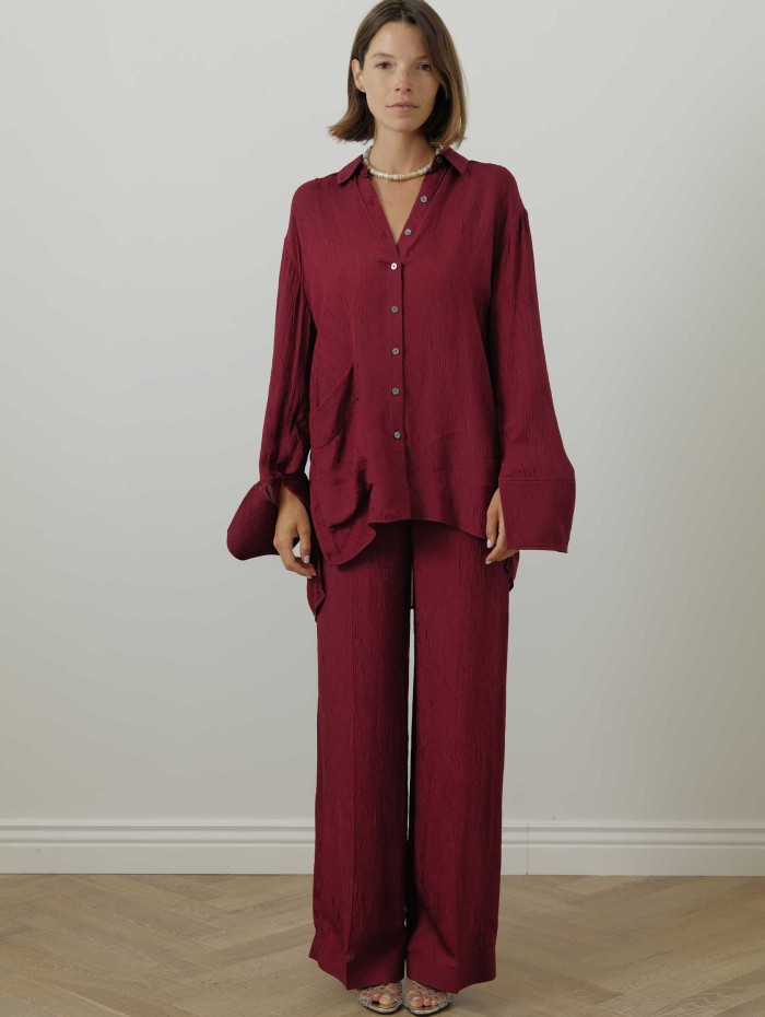 PANTALON LARGE TEXTURE