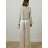 Zimmermann - Pantalon en soie crème
