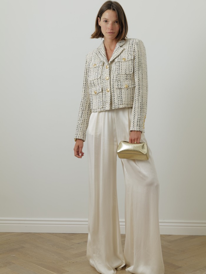 Zimmermann - Pantalon en soie crème