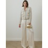 Zimmermann - Pantalon en soie crème