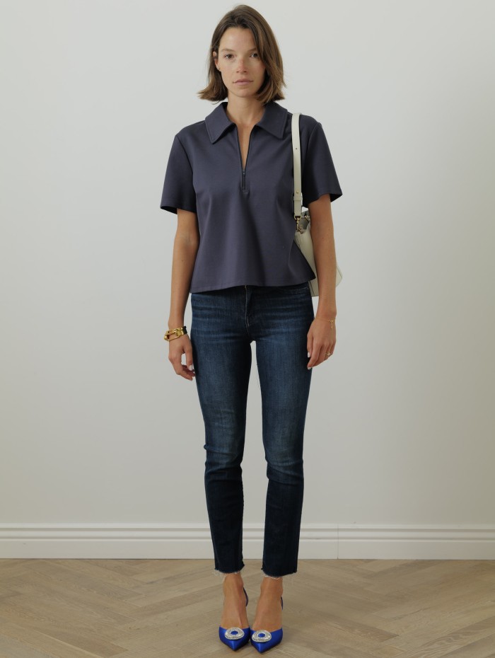 Polo navy femme - Staud - Mademoiselle Pearl