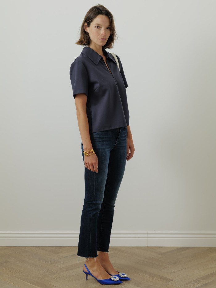Polo navy femme - Staud - Mademoiselle Pearl