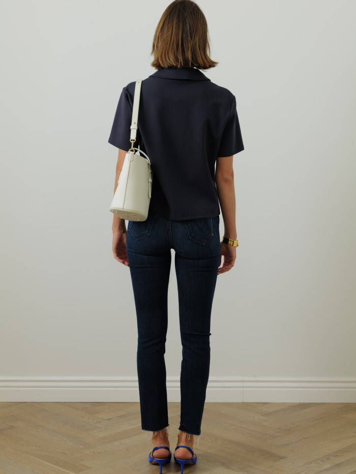 Polo navy femme - Staud - Mademoiselle Pearl