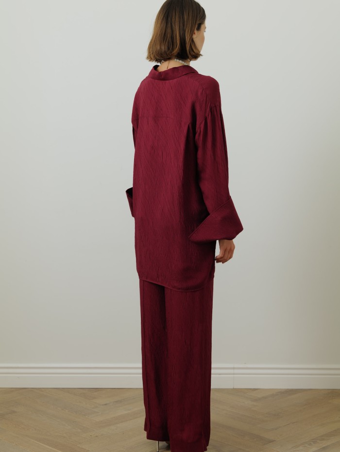 PANTALON LARGE TEXTURE