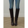 Bottes en cuir bordeaux - AQUAZZURA - Bottes femme luxe - Mademoiselle Pearl