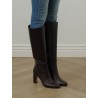 Bottes en cuir bordeaux - AQUAZZURA - Bottes femme luxe - Mademoiselle Pearl