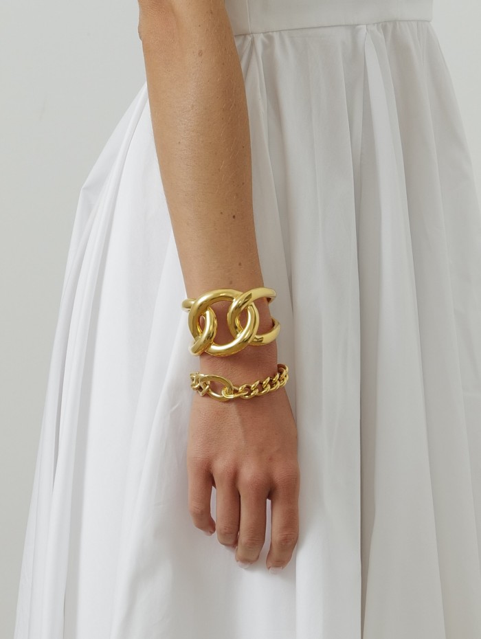 Manchette gold - Lhassa - Goossens - Mademoiselle Pearl