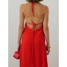 Robe longue en satin