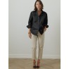 Chemise noire en faille recyclée - Patou - Mademoiselle Pearl