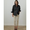 Chemise noire en faille recyclée - Patou - Mademoiselle Pearl