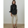 Chemise noire en faille recyclée - Patou - Mademoiselle Pearl