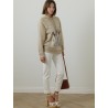 Max Mara - Sweat-shirt beige weimaraners