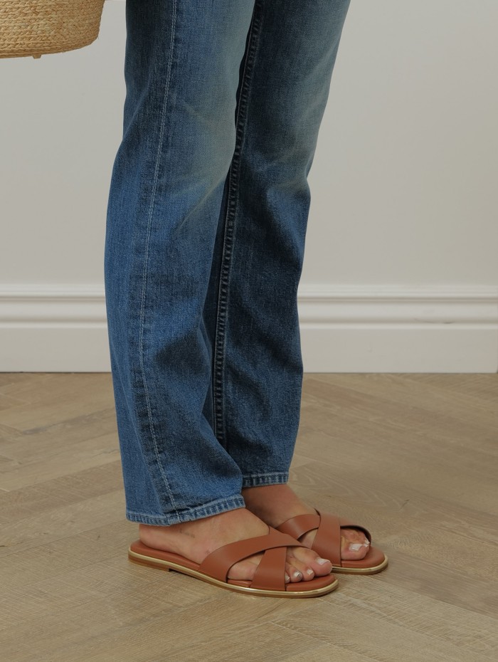 Mules en cuir - Divine Slide - Aquazzura - Mademoiselle Pearl