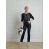 Top avec dos col V navy - Majestic Filatures - Mademoiselle Pearl