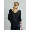 Top avec dos col V navy - Majestic Filatures - Mademoiselle Pearl