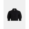 Cardigan court noir en laine - Patou