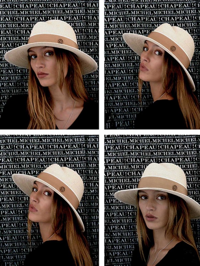 Chapeau ruban beige - Virginie - Maison Michel